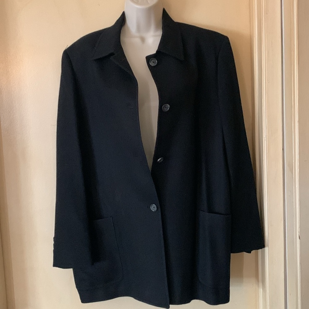 SFI femme for Nordstrom black camel hair oversized blazer size 10 - Picture 5 of 8